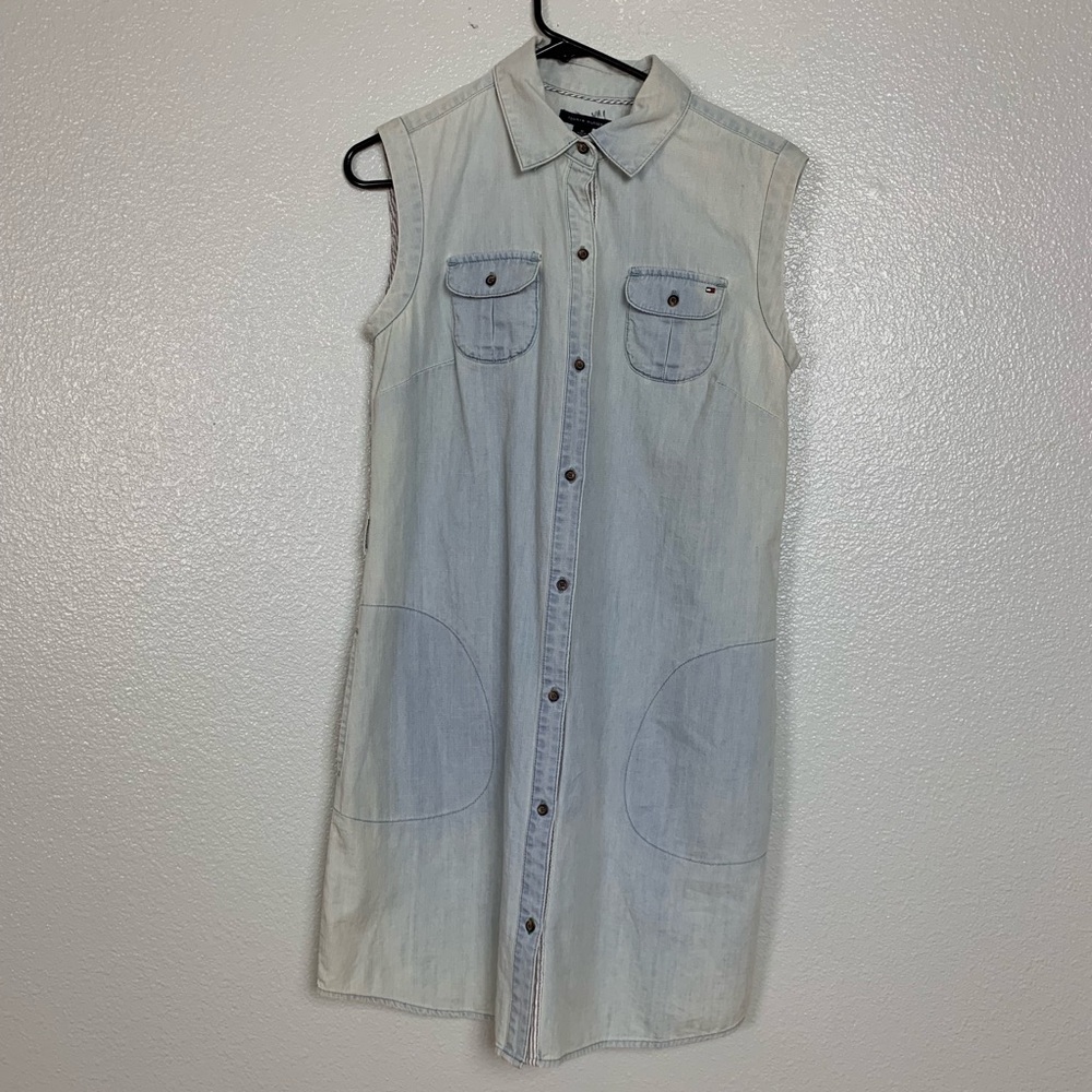 Tommy Hilfiger Light Was Denim Dress with Pockets
